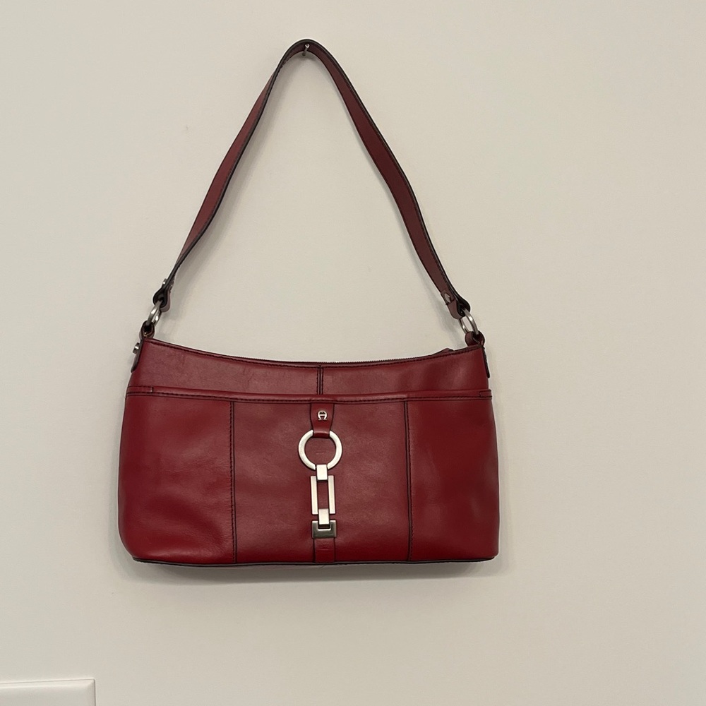 Etienne Aigner Red Leather Shoulder Bag